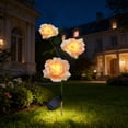 thumbnail image 4 of Solar Faux Flower Lights Waterproof LED Artificial Flower Garden Decor Solar Stake Light for Pathway Lawn Patio Yard Auto On Off Landscape Lighting, 4 of 7