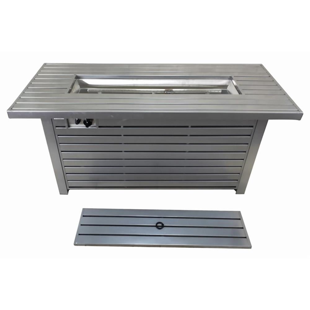 Living Source International 24'' H Steel Outdoor Fire Pit Table with Lid