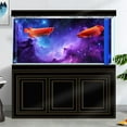 thumbnail image 3 of Galaxy Aquarium Background, Purple Starry Sky Universe Space Fish Tank Background Nebula Stars Terrarium Background, Mysterious Purple and Blue Nebula Stars Tapestry Fish Tank Decorations, 3 of 5
