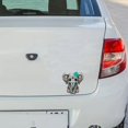 thumbnail image 3 of Day of the Dead Sugar Skull Baby Elephant Car Sticker - Perfect for Laptop, Water Bottle, Phone, Motorcycle, Vehicle, Paint, Window, Wall, Cup, Bumpers - Vibrant Teal Blue Color, 3 of 5