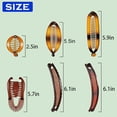 thumbnail image 5 of Dosaele 18 Pieces Clincher Combs Banana Combs Banana Clip Grip Comb Fishtail Fish Hair Lady Fish Shape Ponytail Banana Clip Girls Long Women Clamp Accessory, 5 of 9