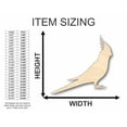 thumbnail image 2 of Unfinished Wood Cockatiel Shape - Animal - Wildlife - Pet - Craft - up to 46" DIY 7" / 1/8", 2 of 3
