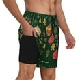 thumbnail image 2 of Vsdgher Christmas for Mens Swim Trunks with Compression Liner Swim Shorts Swim Suits Board Shorts-Medium, 2 of 6