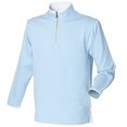 thumbnail image 1 of Front Row - Sudadera con 1/4 cremallera Tacto suave Modelo Soft Touch Hombre Caballero (Azul cielo/Blanco), 1 of 1