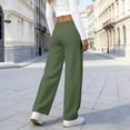 thumbnail image 5 of MaFYtyTPR Sweatpants for Women Women's Fashion Solid Color Elastic Waist Adjustable Drawstring Pocket Baggy Long Pants A-Army Green L, 5 of 5