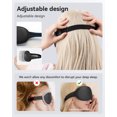thumbnail image 6 of FACEMOON Weighted Sleep Mask Blackout for Men and Women 3D Zero Pressure Comfort Soft Travel Essential Long Flight Office Rest Relaxation Black, 6 of 9