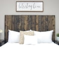 thumbnail image 2 of Barn Walls Handcrafted Floating Hanger Solid Wood Headboard, Ebony, King, 2 of 10