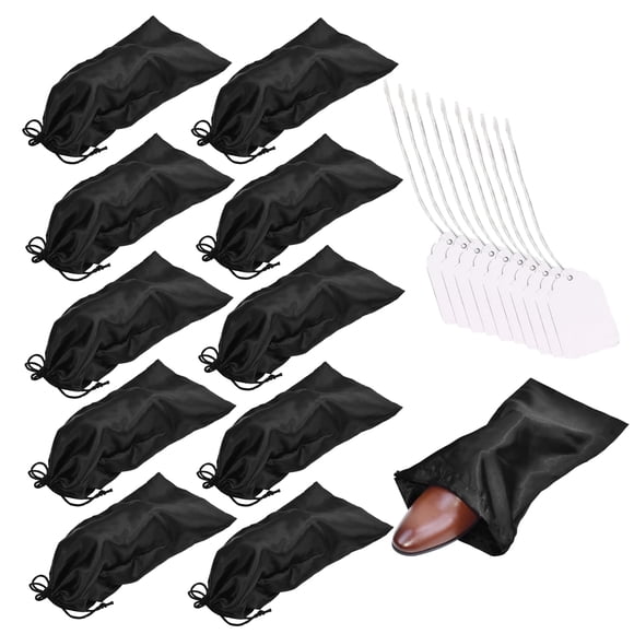 Bolsas para zapatos GONGKANGYUAN de tela satinada para viajes, paquete de 10