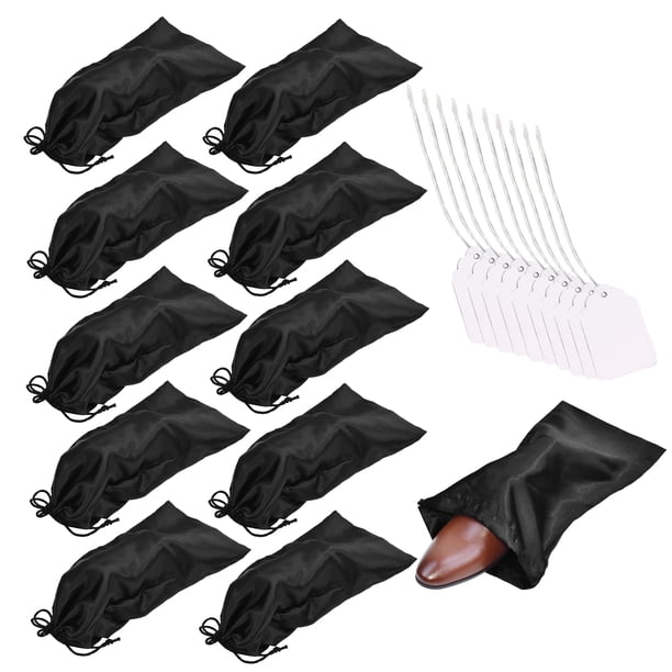 Bolsas para zapatos GONGKANGYUAN de tela satinada para viajes, paquete de 10