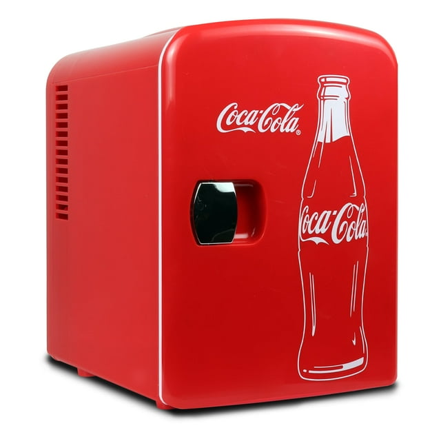 Coca-Cola Mini Refrigerador Rojo Clásico 4L 12V DC 110V AC Refrigerador Portátil
