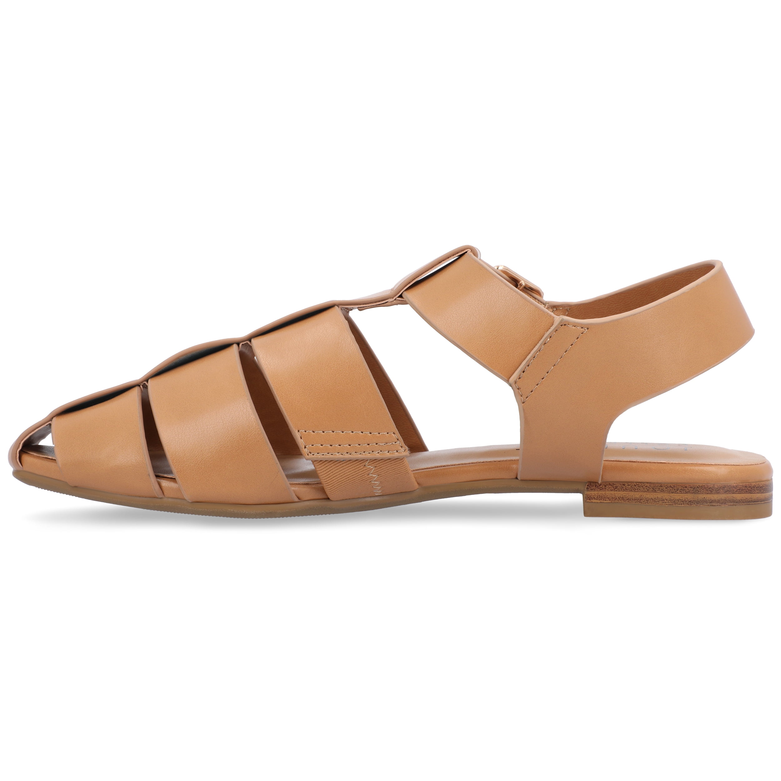 Journee Womens Cailinna Caged Buckle Square Toe Flats, Widths Available