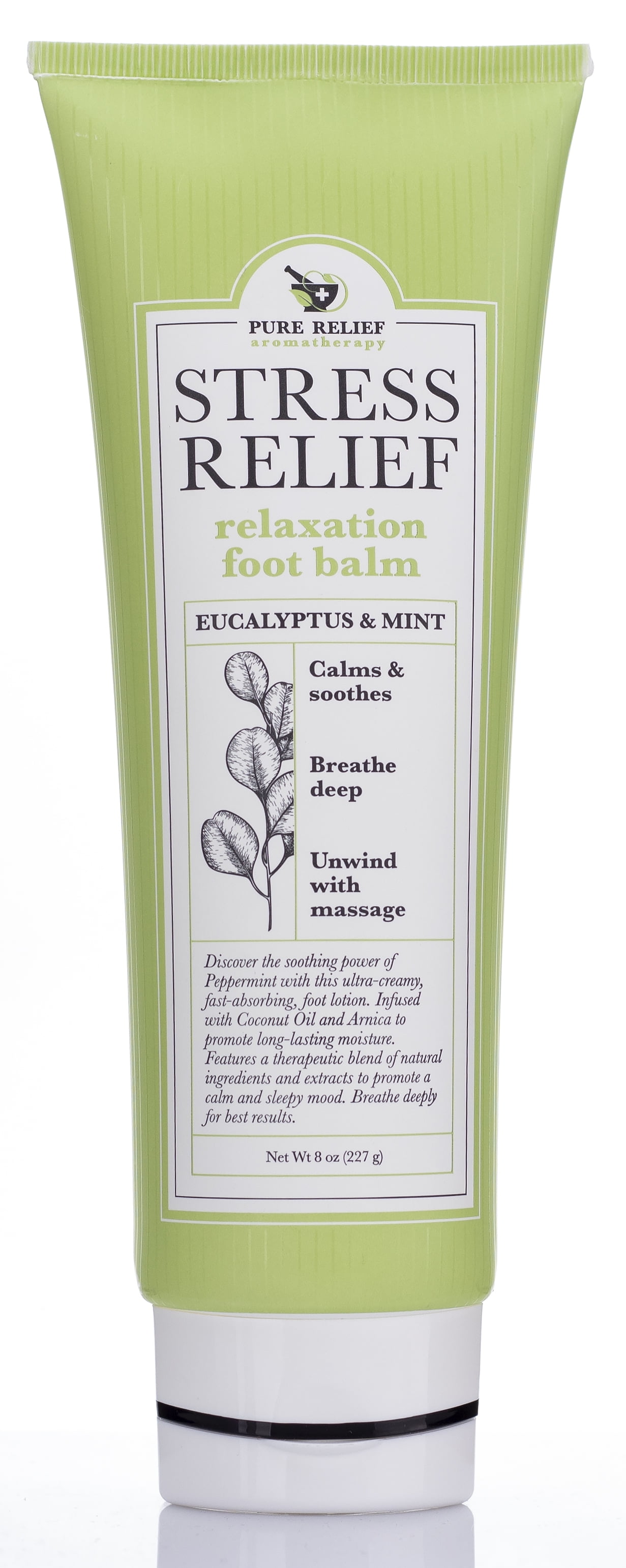 Pure Relief Aromatherapy Stress Relief Relaxation Foot Balm Cream 8 Oz