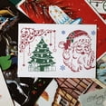 thumbnail image 6 of 2pcs 8.6x11 inch Christmas Silk Screen Printing Stencils Santa Claus Snowflake Silkscreen Stencils Christmas Tree Self-Adhesive Stencil Merry Christmas Mesh Transfer, 6 of 9