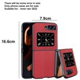 thumbnail image 2 of Leather Back Cover Phone Case for Moto Razr 2022 Phone Flip Folding Full Protective Shockproof Cover, 2 of 5