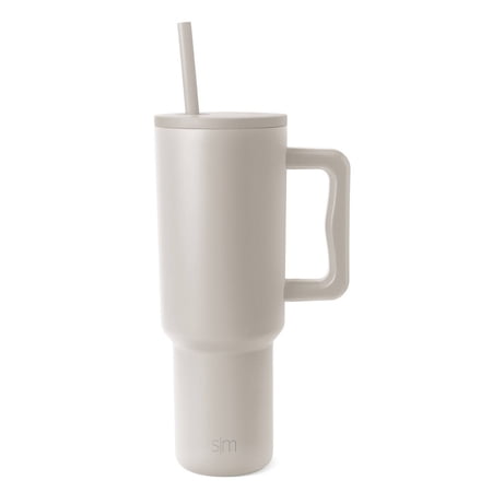 simple modern trek 40oz stainless steel lidded tumbler - almond birch