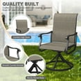 thumbnail image 2 of Vicllax 7-Piece Outdoor Patio Dining Set Metal Swivel Chairs & Round Steel Table with Umbrella Hole, 2 of 11