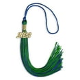 thumbnail image 2 of Royal Blue/Green Mixed Color Graduation Tassel with Gold Date Drop, 2 of 2