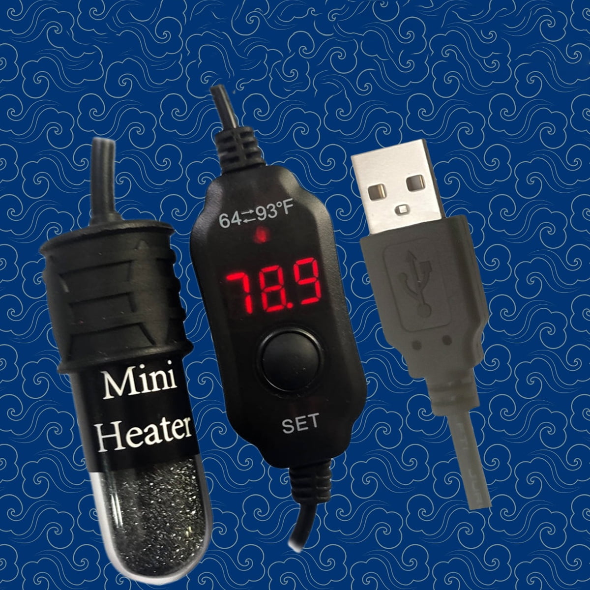 OROMYO 10W Mini Aquarium Heater Mini Fish Tank Heater with Display