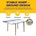 thumbnail image 4 of Blue Green Eucalyptus Leaves Table Cloths for 5 Foot Rectangle Tables, Spring Summer Botanical Patio Waterproof Elastic Fitted Tablecloths, Washable Rectangular Table Cover for Camping, 4 of 8