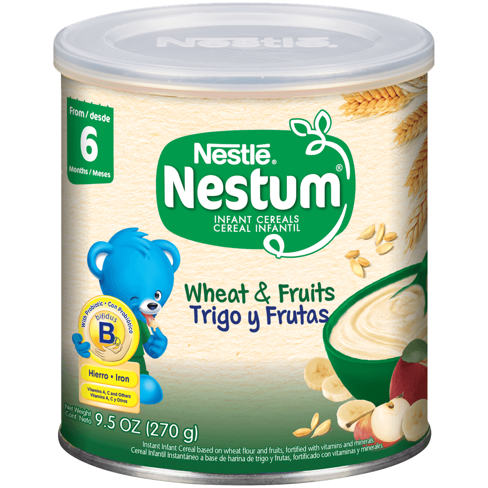 Nestlé Stage 2, Wheat & Fruit Baby Cereal, 9.5 oz Canister Walmart