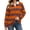 Orange, variant on Mifsaly Womens Oversized Sweatshirts Striped Button Down Collared Pullover Tops Fall Winter Fashion Stylish Y2K Street Daily Going Out Lounge Outfits