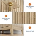 thumbnail image 7 of EastVita Fluted Dresser 47 Inch Wide Storage Organizer Cabinet for Living Room Hallway Entryway Natural, 7 of 7