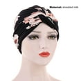 thumbnail image 4 of SPRING PARK Women Muslim Hijab Braid Hat Flower Leopard Printed Turban Headscarf Chemo Cap Headwrap, 4 of 5