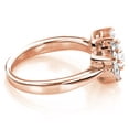 thumbnail image 2 of Ladies Diamond Cluster Rings: 14K Gold Diamond Flower Ring 1.3 Ctw (Rose Gold Size 5.5), 2 of 3