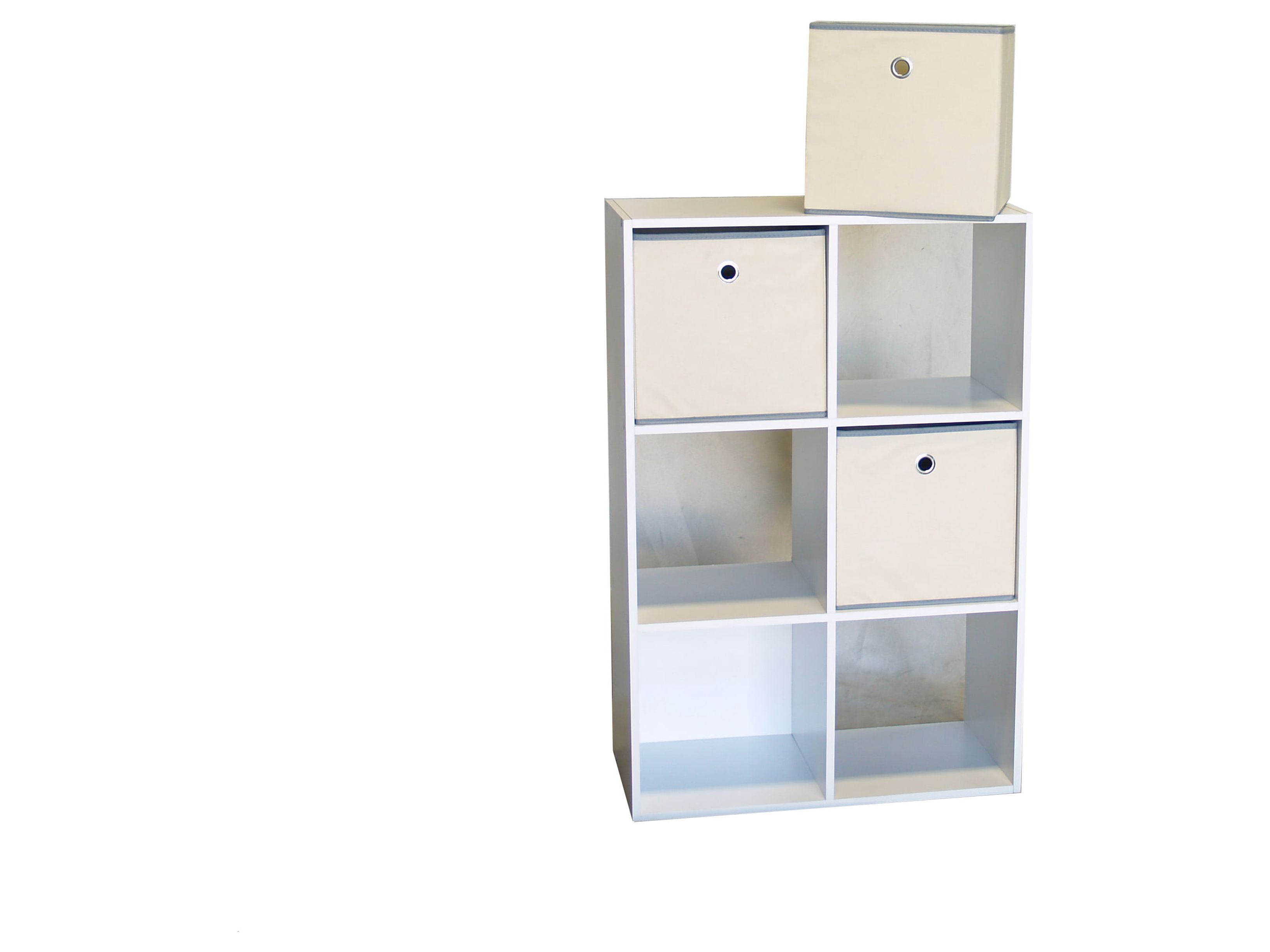 Proman Products 6 Cube Bookcase, White