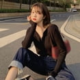 thumbnail image 4 of Máquina adelgazante de otoño y primavera, cárdigan corto, camiseta de manga larga, talla única, 4 of 4