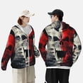 thumbnail image 4 of Balery Red And White Screaming Demon Skull Sudadera ligera de manga larga con capucha y protección solar UPF 50+ para hombre y mujer, ideal para pesca y running-Large, 4 of 7
