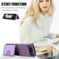 thumbnail image 4 of ELEHOLD Luxury Wallet Case for Samsung Galaxy Z Flip 4 with Card Holders Magnetic Closure Kickstand Function Shockproof Purse Case with Detachable Crossbody Shoulder Strap,Purple, 4 of 8