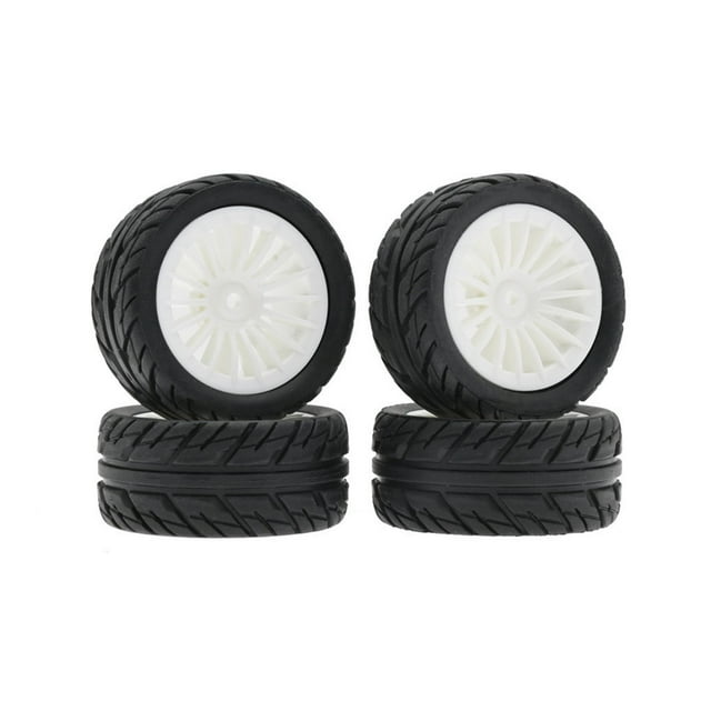 Remote Control Drift Car Front Differential Racing Automobile Adults Gifts Spare Parts Replacement for UDI 1601 1602 SG1603 1604 White 4 Pieces Tires