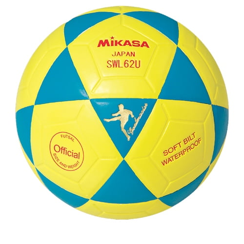Indoor Soccer Ball by Mikasa Sports, Low Bounce Size 4 Blue/Yellow