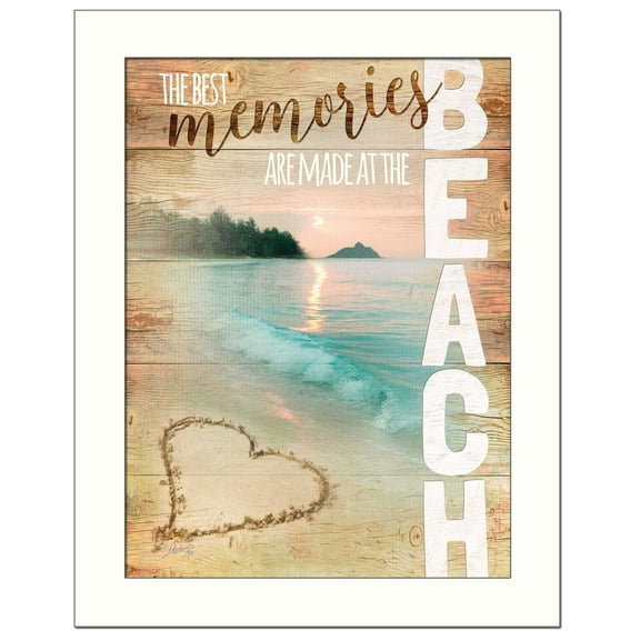 Beach Memories by Marla Rae Framed Print Wall Art Wood Multi-Color