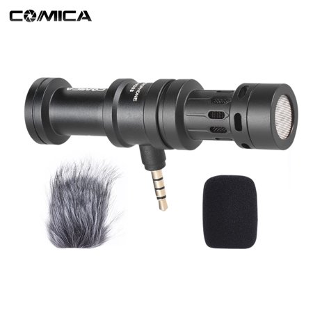 COMICA CVM-VS08 Professional Cardioid Directional Condenser Shotgun Video Microphone Full Metal Super Anti-Interference for iPhone iPad iPod Touch for Huawei Samsung and Other Brand (Best Shotgun Mic For Iphone)