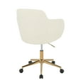 thumbnail image 5 of LumiSource Gold Metal, Cream Fabric Boyne Office Chair, 5 of 6