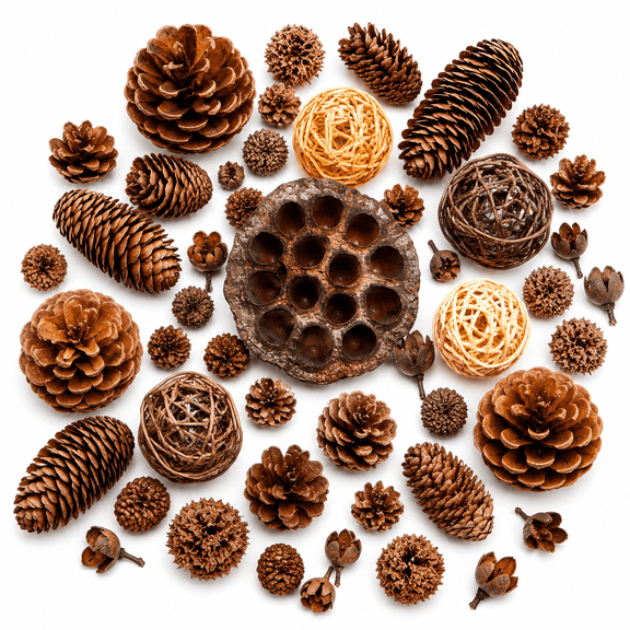 Pine Cone Set for Bowl Centerpiece, Natural Bowl Fillers