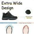 thumbnail image 3 of Mens Hiking Snow Boots Padded Warm Cotton Shoes Non-slip Lightweight Sneakers Waterproof Fur Lined Bare Boots Gray 6.5 UK, 3 of 7