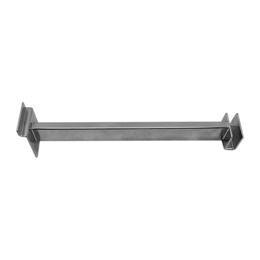12" Chrome Slatwall Hangrail Bracket Hold 13/4" x 1/2" Rectangular