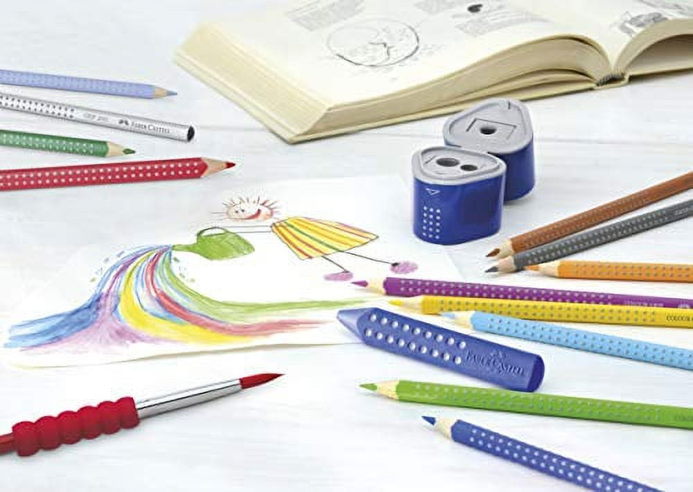 Faber-Castell 112423 Colour Grip Wood Colour Pencil, Tin of 24