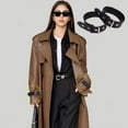thumbnail image 5 of 2 pc 2 Pcs Traditional Kilt Extender Straps PU Leather Cuff Belt Buckles 15.8x1.3 Inch Adjustable Armbands Non Slip Sleeve Holders for Shirt Coat Jacket Dress Bags DIY Craft, 5 of 6