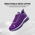 thumbnail image 5 of JOYFON Women Running Shoes Tennis Athletic Sneakers Air Cushioned Non Slip Lightweight Walking Shoes WhitePurple Size 6.5, 5 of 7