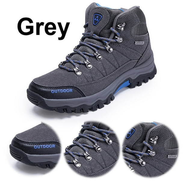 Tobillo para Hombre Bota Media Otoño Invierno Deporte Al Aire Libre Botas Trekking Cálidas (Gris 41)