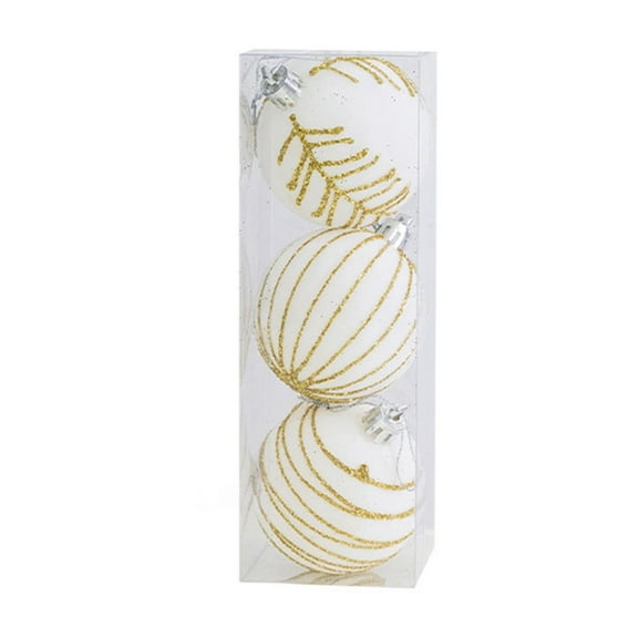 YHAJDS 3PCS Velvet Christmas Balls 6cm/2.36in Xmas Tree Ornaments Velvet Balls Shatterproof Xmas Bulbs Decorations Ball Sets Christmas Tree Hanging Balls for Wedding Holiday Party Decorations