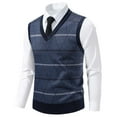 thumbnail image 2 of AnuYalue Thick Argyle Sweater Vests Mens Lightweight Slim Fit Pullover Knitted Casual Soft Comfy V-Neck Knitwear, 2 of 6