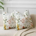 thumbnail image 2 of Floral Spring Velvet Pillow Covers 18 x 18 Inch Set of 2 Vintage Wild Flowers Decor Throw Pillows Outdoor Farmhouse Wildflower Plant Decorative Cushion for Couch Bed Sofa, 2 of 6