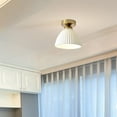 thumbnail image 4 of SHEIGUANNI Gold Ceramic Ceiling Light for Corridor, Balcony & Entrance - Wrought Iron Base, Energy-Efficient​​, 4 of 7