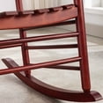 thumbnail image 6 of BplusZ Wooden Rocking Chair Porch Rocker Indoor, Red, 6 of 6