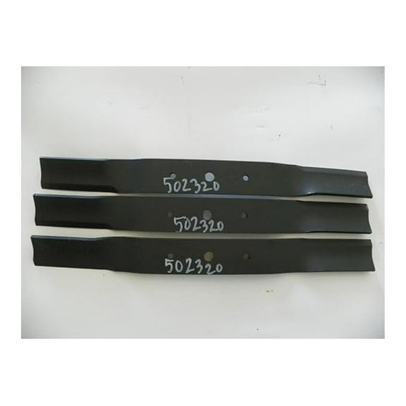 King Kutter 60" Finish Mower Blades - Set of 3 (502320) | RFM60 Replacement Blades | 20-1/16" High Lift Blades w/ 1/2" Hole